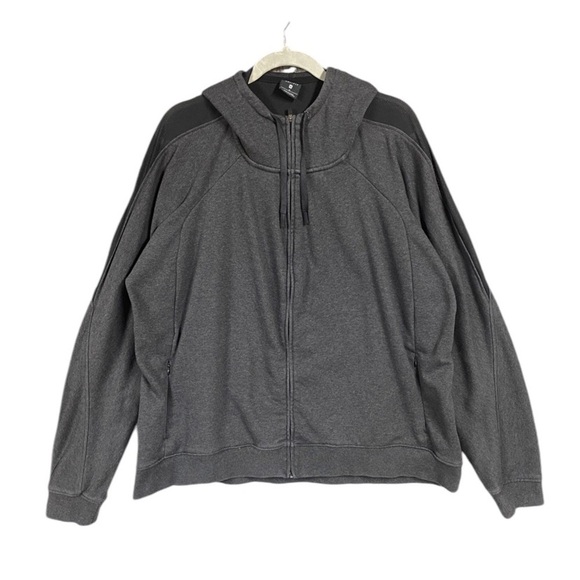 Nike Full Zip Jacket Womens 1X Gray Hooded Mesh Panel - Picture 1 of 7